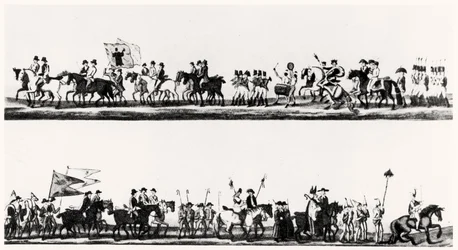 Grande Festival dei Pettinatori di Lana, Produttori di Pettini e Tintori a Darlington, 3 febbraio 1825